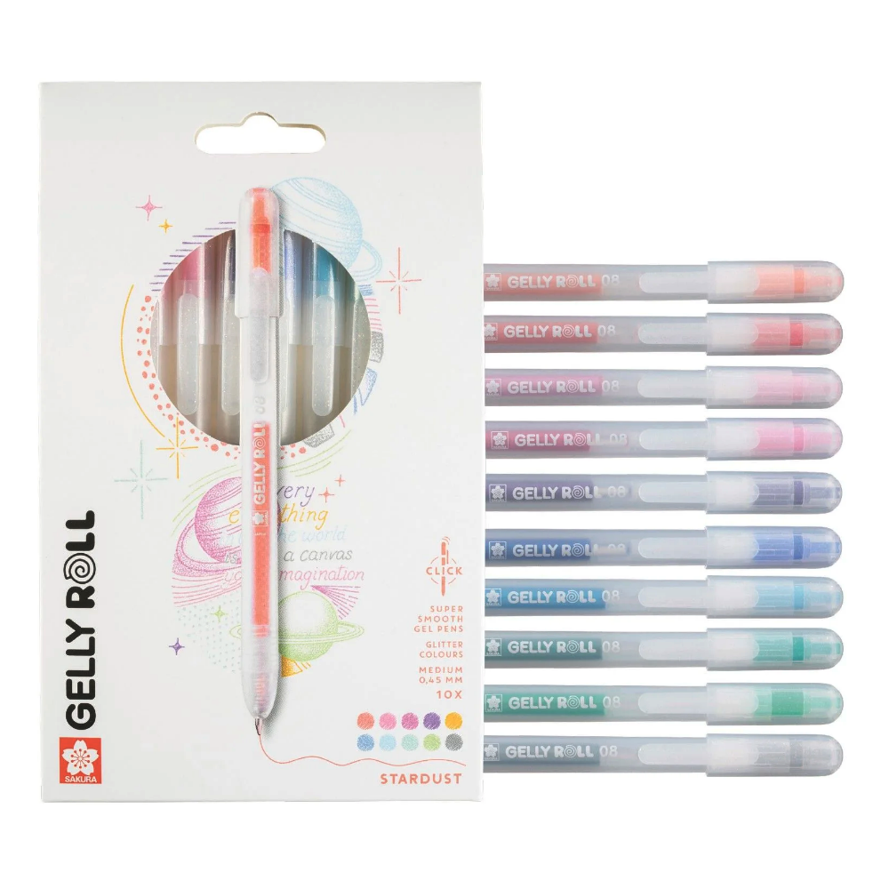 Set of Gelly Roll Stardust pens - Sakura - 0,45 mm, 10 pcs.