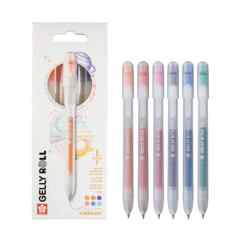 Set of Gelly Roll Stardust pens - Sakura - 0,45 mm, 6 pcs.