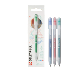 Zestaw długopisów żelowych Gelly Roll Stardust 3A - Sakura - 0,45 mm, 3 szt.