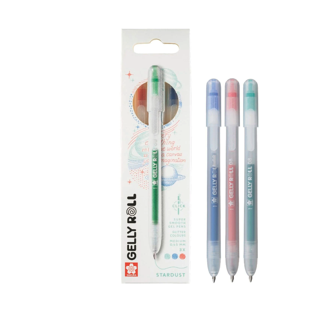Set of Gelly Roll Stardust 3A pens - Sakura - 0,45 mm, 3 pcs.