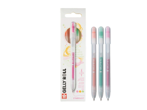 Set of Gelly Roll Stardust 3B pens - Sakura - 0,45 mm, 3 pcs.