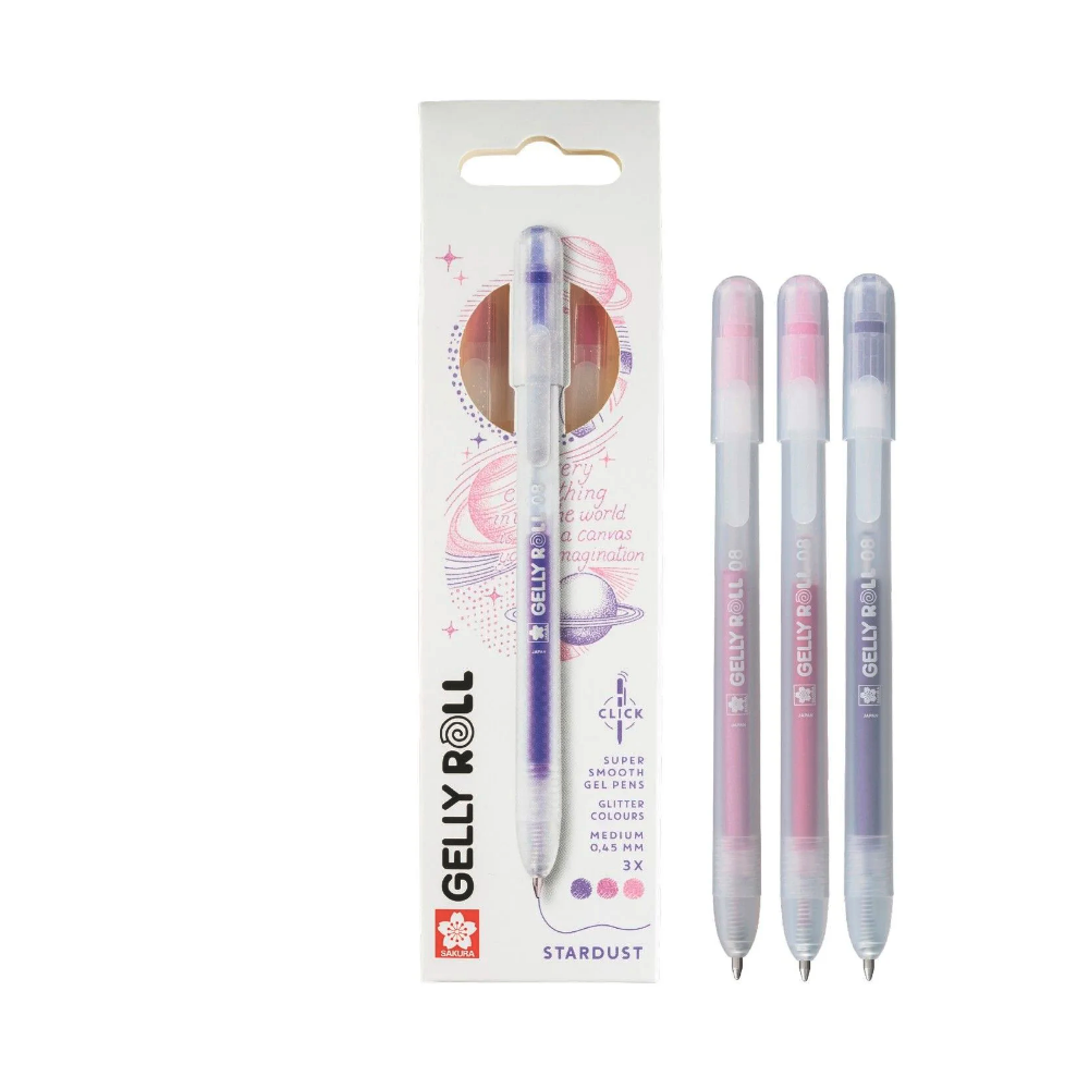 Set of Gelly Roll Stardust 3C pens - Sakura - 0,45 mm, 3 pcs.