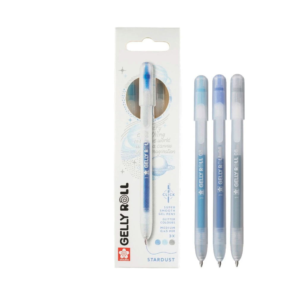 Set of Gelly Roll Stardust 3D pens - Sakura - 0,45 mm, 3 pcs.