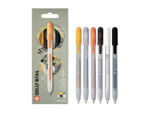 Set of Special Gelly Roll Gel pens - Sakura - 0,45 mm, 6 pcs.