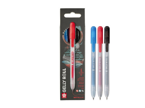 Set of Gelly Roll Metallic pens 3A - Sakura - 0,45 m, 3 pcs.