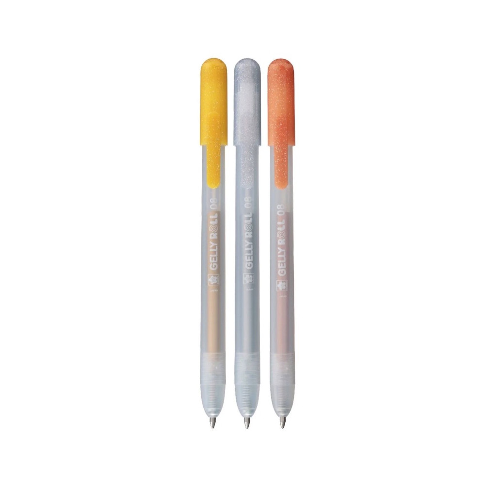 Zestaw długopisów żelowych Gelly Roll Metallic 3B - Sakura - 0,45 mm, 3 szt.