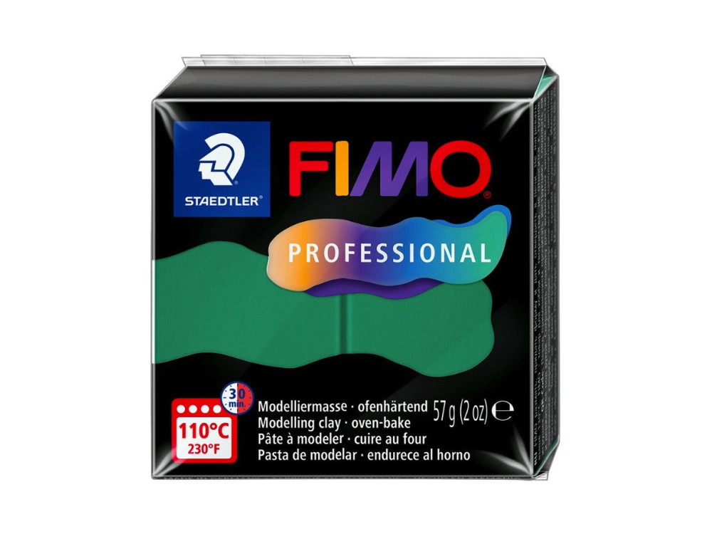 Masa termoutwardzalna Fimo Professional - Staedtler - zielona, 57 g