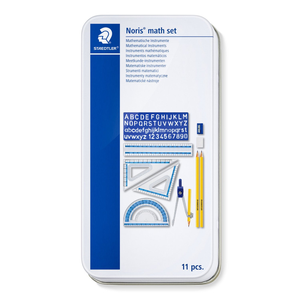 Geometric set in metal case - Staedtler - 11 pcs.