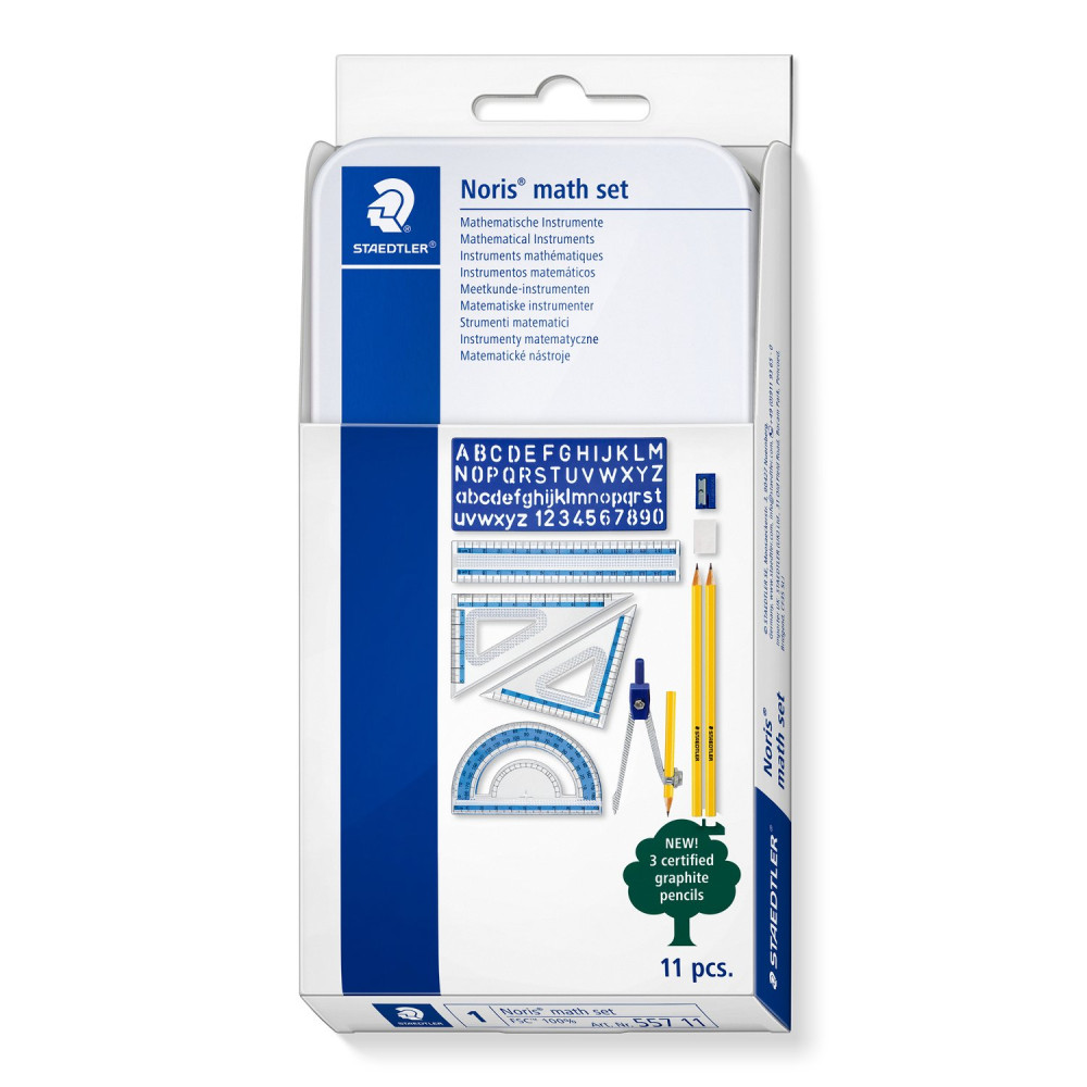 Geometric set in metal case - Staedtler - 11 pcs.