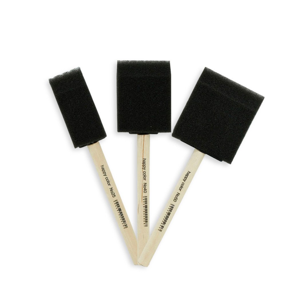 Sponge-tip stippling brush set - Happy Color - 3 pcs.