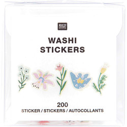 Naklejki washi Scattered Flowers - Rico Design - 200 szt.