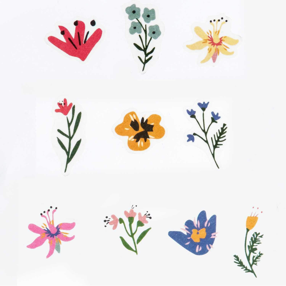 Naklejki washi Scattered Flowers - Rico Design - 200 szt.