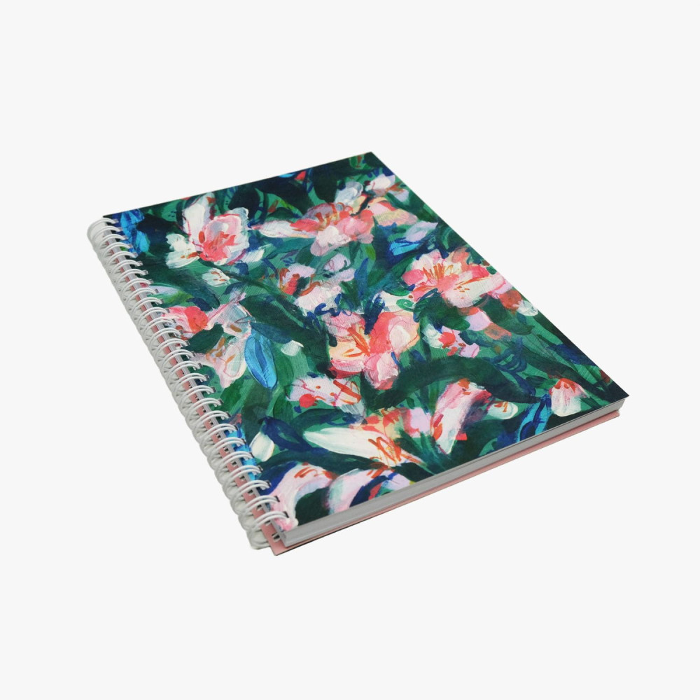 Spiral dotted notebook Spring Flowers B5 - Devangari - softcover, 120 g/m2