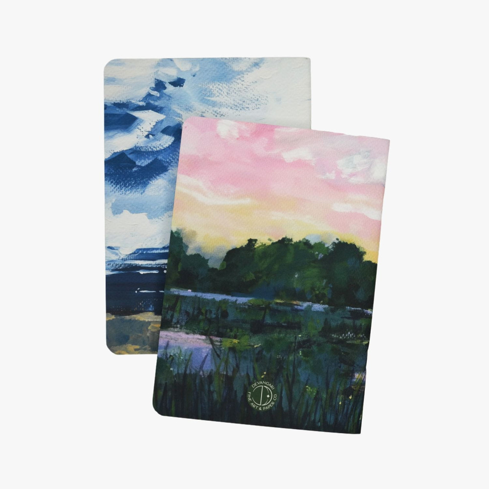 Set of dotted notebooks Serenity & Baltic A5 - Devangari - softcover, 120 g/m2, 2 pcs.
