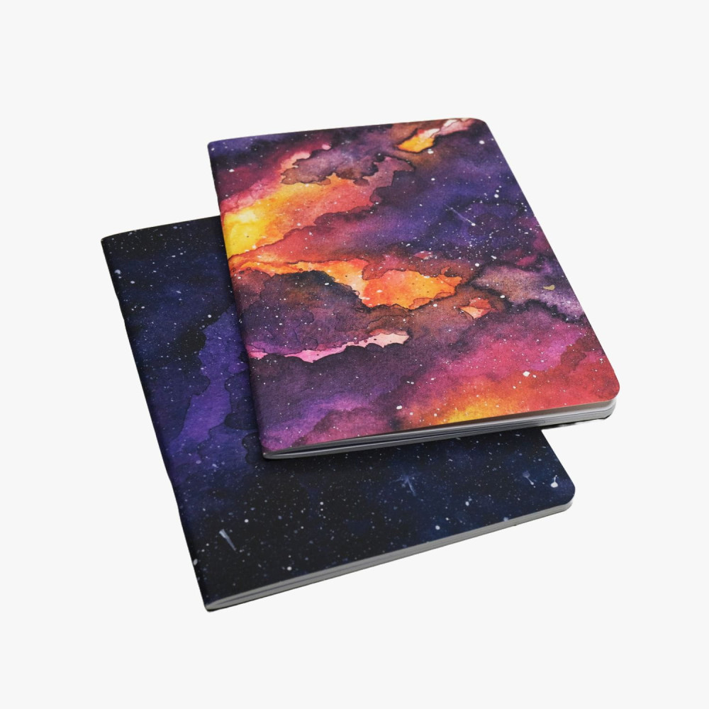 Set of dotted notebooks Sunset & Violet A5 - Devangari - softcover, 120 g/m2, 2 pcs.