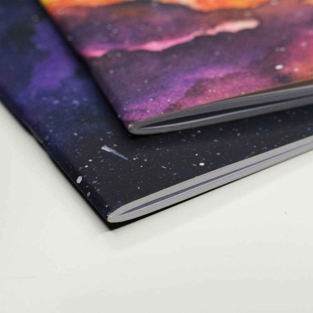 Set of dotted notebooks Sunset & Violet A5 - Devangari - softcover, 120 g/m2, 2 pcs.