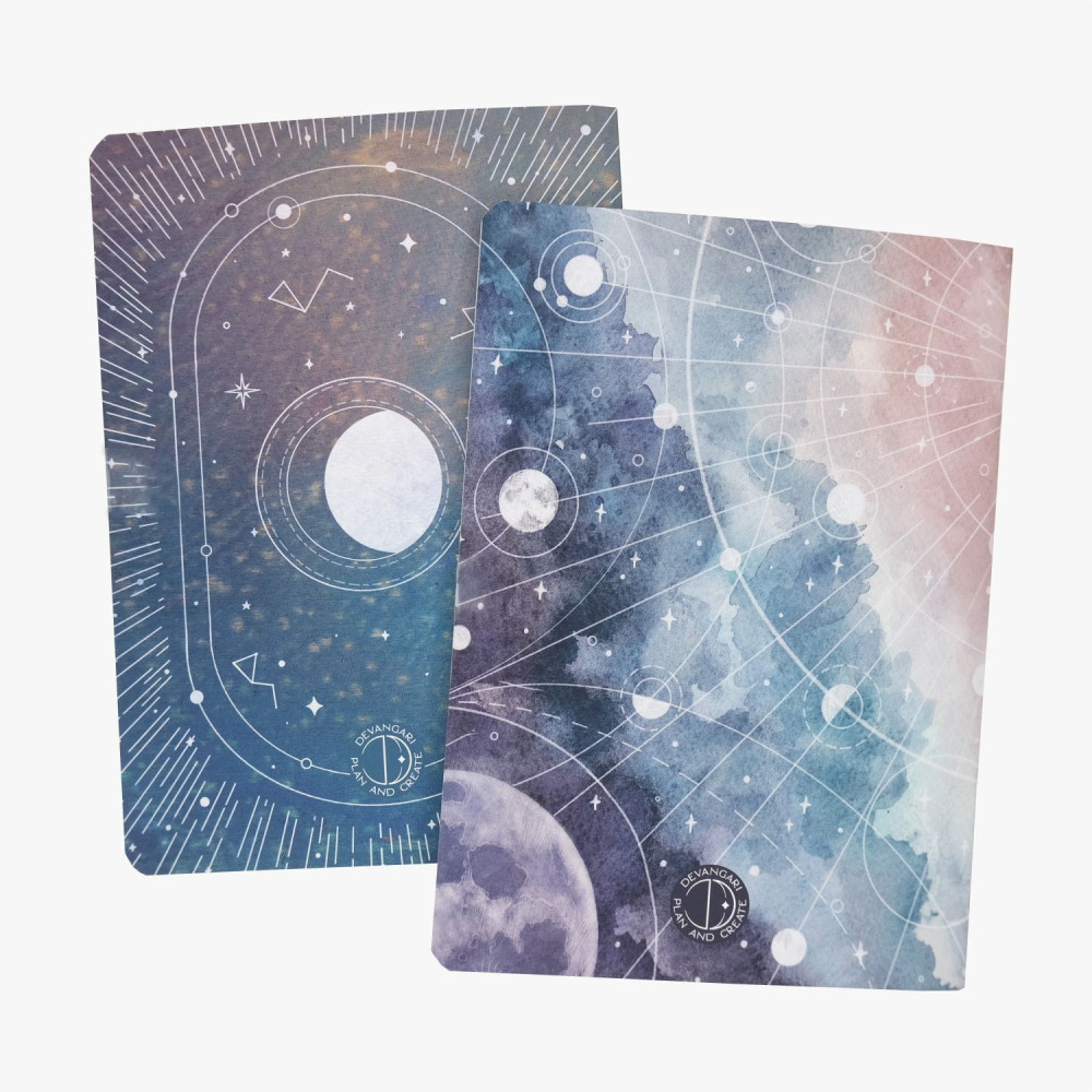 Set of dotted notebooks Celestial & Universe A5 - Devangari - softcover, 120 g/m2, 2 pcs.