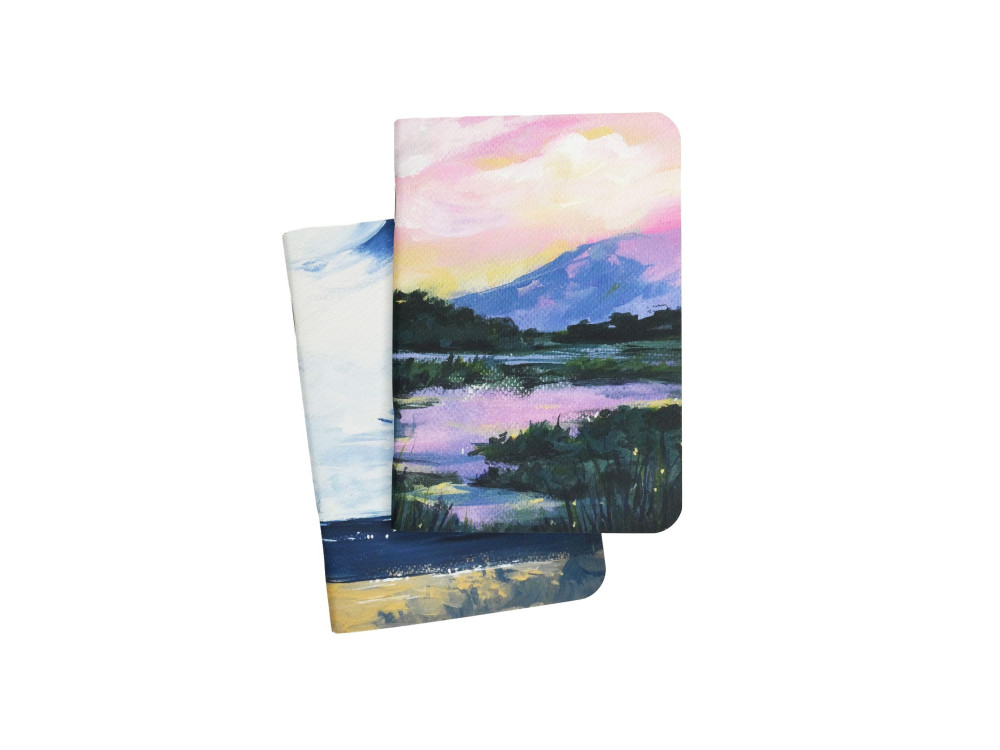 Set of mini dotted notebooks Serenity & Baltic B7 - Devangari - softcover, 120 g/m2, 2 pcs.