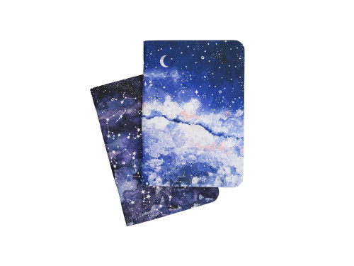Zestaw mini zeszytów w kropki Night Sky i Milky Way B7 - Devangari - 2 szt.