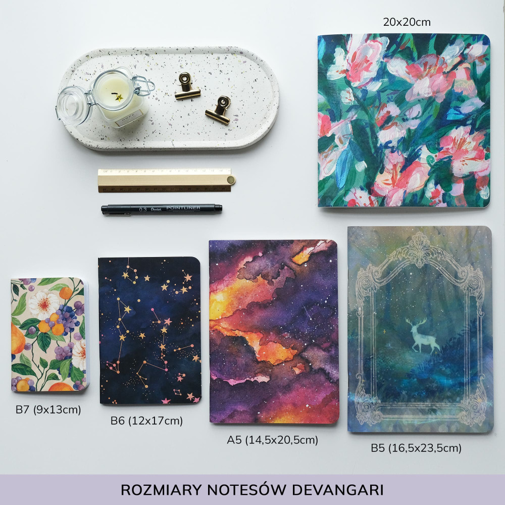Zestaw zeszytów w kropki Shimmering i Mystery B5 - Devangari - 2 szt.