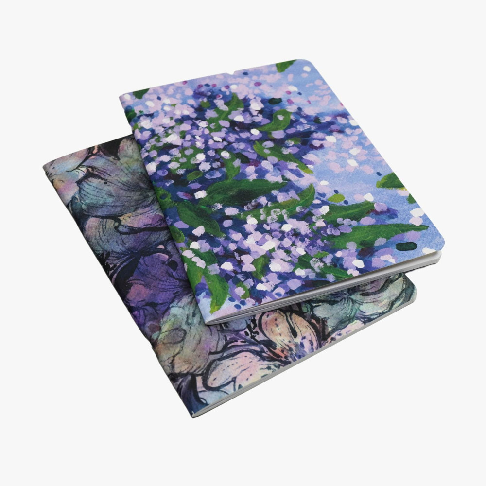 Zestaw zeszytów w kropki Lilac i Blossom B5 - Devangari - 2 szt.