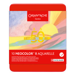 Zestaw pasteli akwarelowych Neocolor II Pastel - Caran d'Ache - 10 szt.