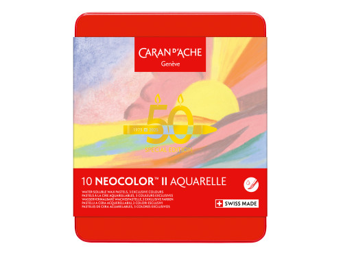 Zestaw pasteli akwarelowych Neocolor II Pastel - Caran d'Ache - 10 szt.