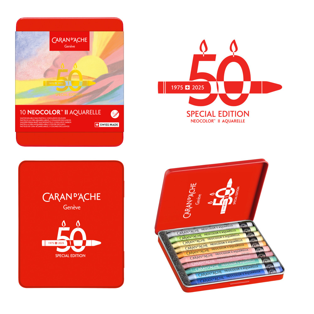 Zestaw pasteli akwarelowych Neocolor II Pastel - Caran d'Ache - 10 szt.