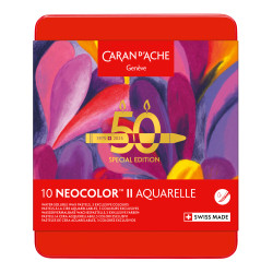 Zestaw pasteli akwarelowych Neocolor II Pop - Caran d'Ache - 10 szt.