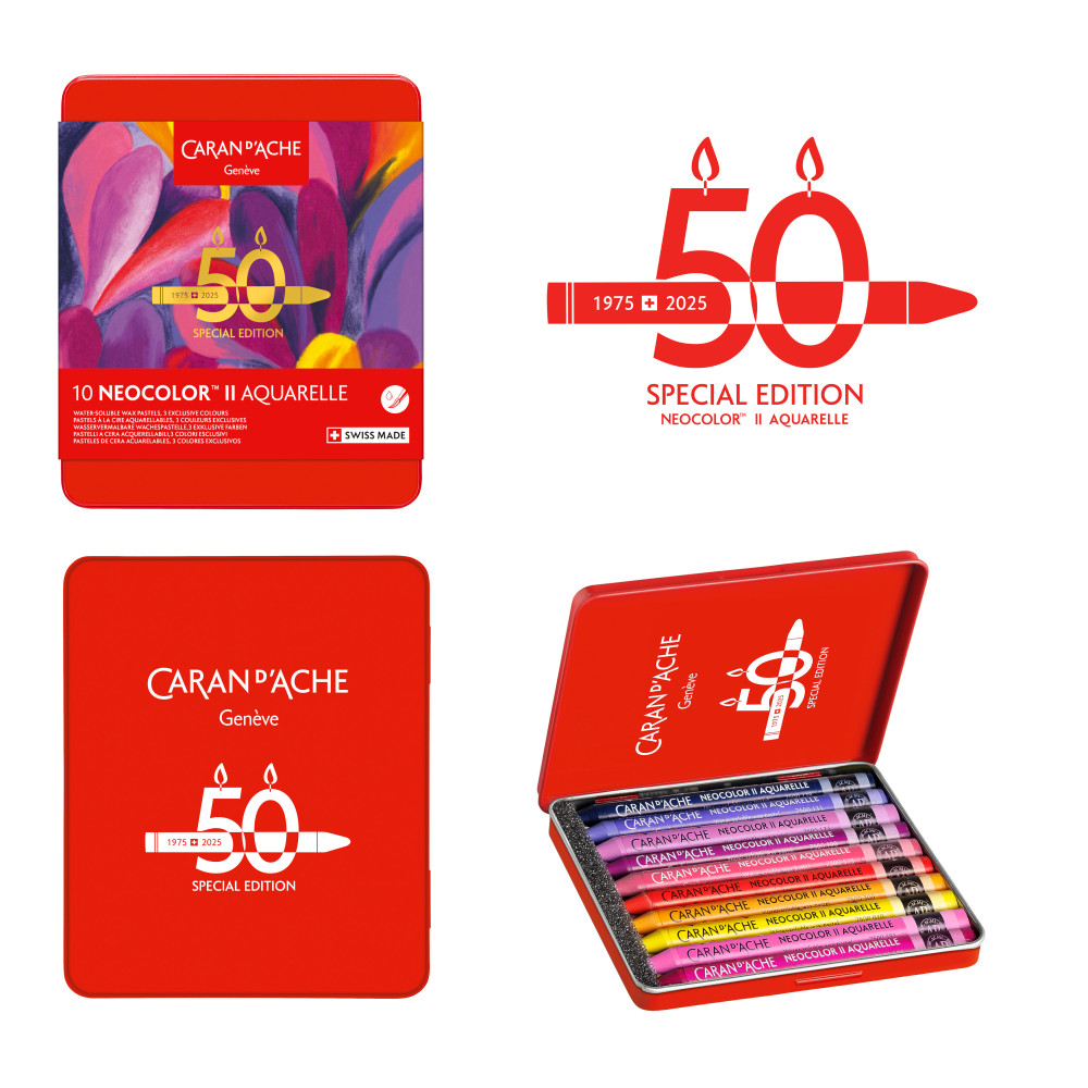 Zestaw pasteli akwarelowych Neocolor II Pop - Caran d'Ache - 10 szt.