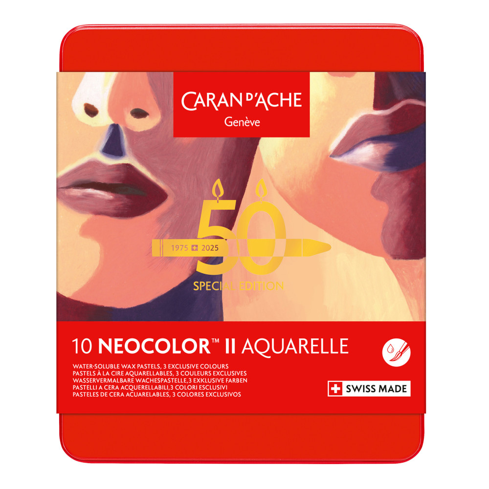 Zestaw pasteli akwarelowych Neocolor II Portrait - Caran d'Ache - 10 szt.