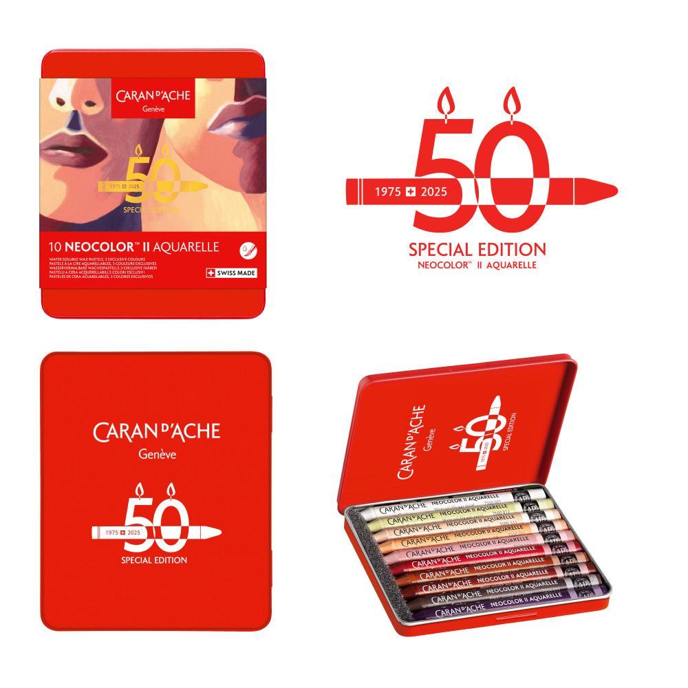 Neocolor II Portrait water-soluble wax pencils set - Caran d'Ache - 10 pcs.