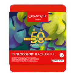 Zestaw pasteli akwarelowych Neocolor II Lush - Caran d'Ache - 10 szt.