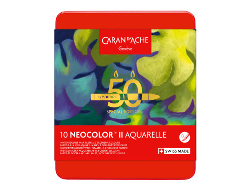 Neocolor II Lush water-soluble wax pencils set - Caran d'Ache - 10 pcs.