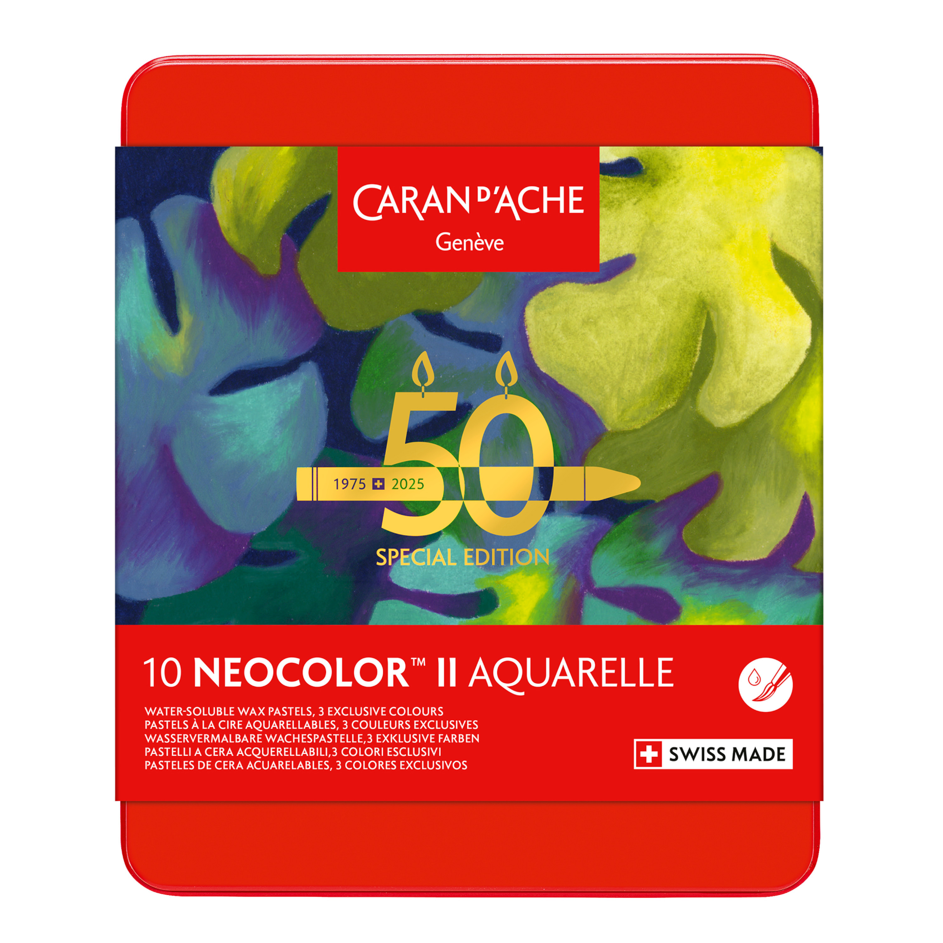 Neocolor II Lush water-soluble wax pencils set - Caran d'Ache - 10