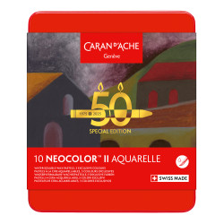 Zestaw pasteli akwarelowych Neocolor II Dark - Caran d'Ache - 10 szt.