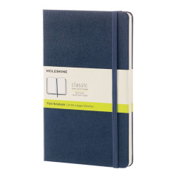 Plain notebook Classic 13 x 21 cm - Moleskine - Sapphire Blue, hardcover