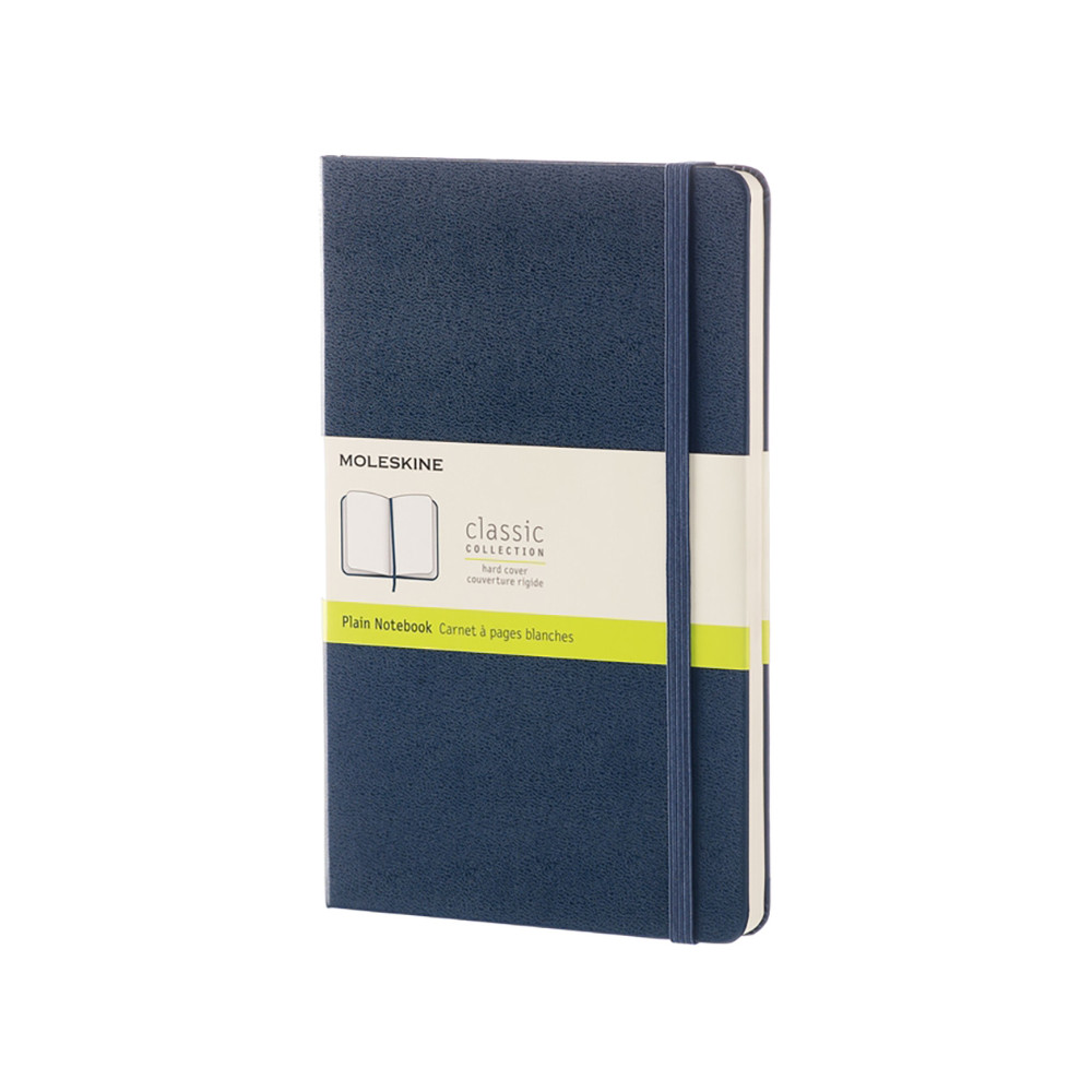 Plain notebook Classic 13 x 21 cm - Moleskine - Sapphire Blue, hardcover