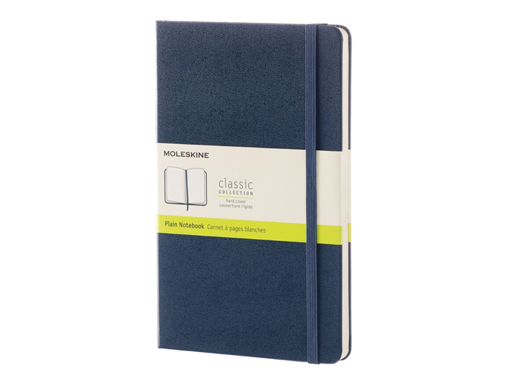 Plain notebook Classic 13 x 21 cm - Moleskine - Sapphire Blue, hardcover