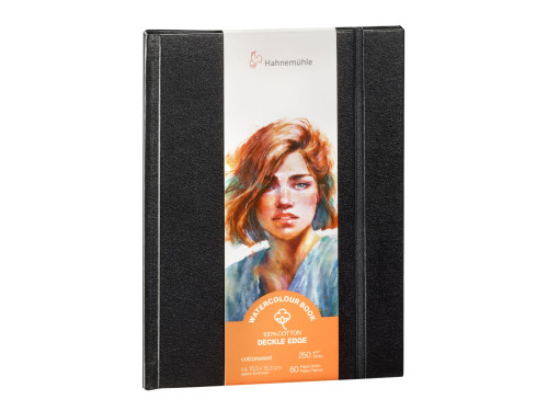 Watercolour Book Deckle Edge 10,3 x 15,3 cm - Hahnemühle - cold pressed, 250 g, 60 pages