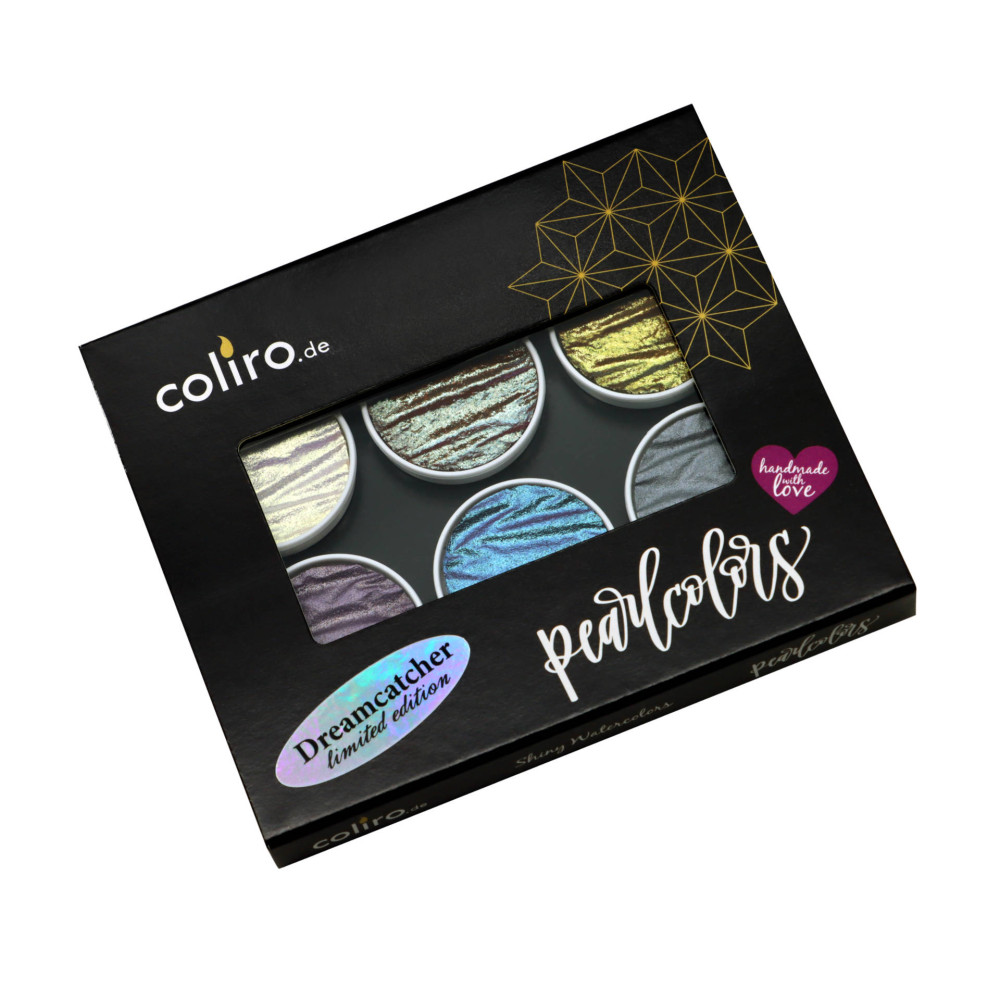 Set of watercolor paints Dreamcatcher - Coliro Pearl Colors - 30 mm, 6 pcs.