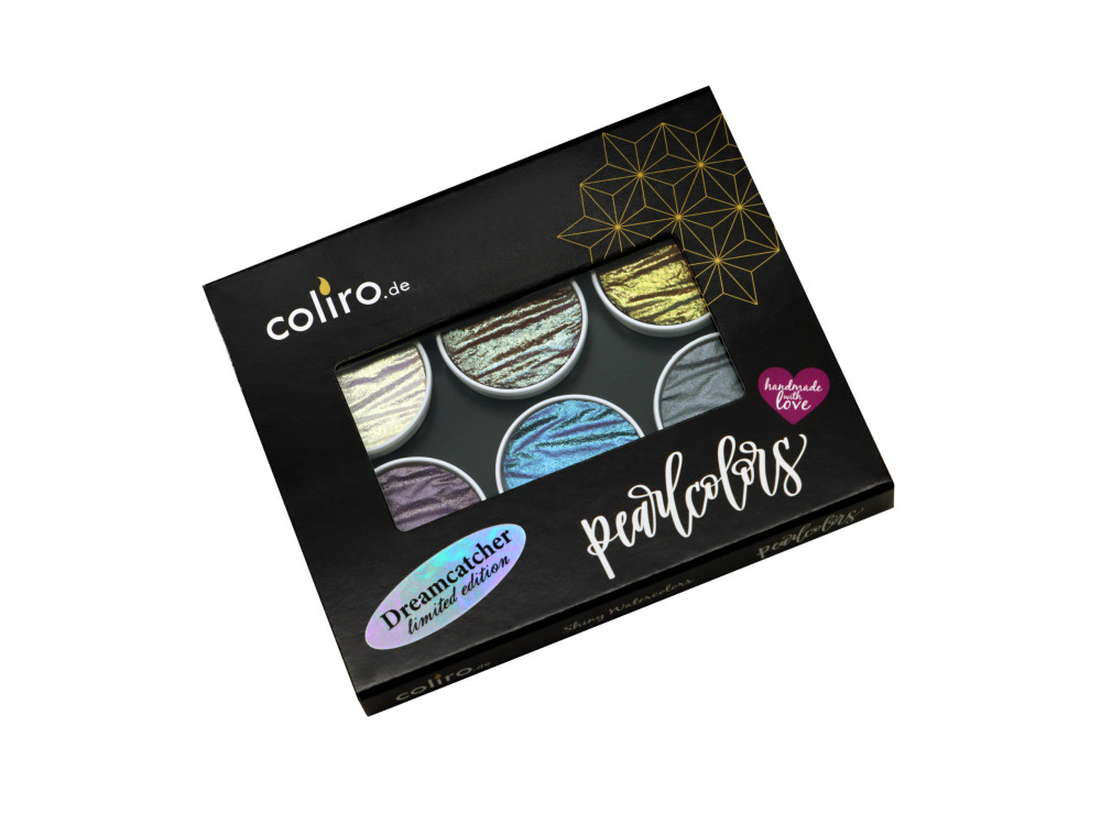 Set of watercolor paints Dreamcatcher - Coliro Pearl Colors - 30 mm, 6 pcs.