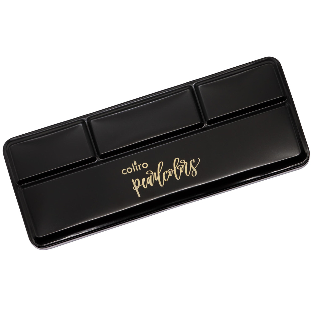Pojemnik metalowy na 12 farb - Coliro Pearl Colors - czarny