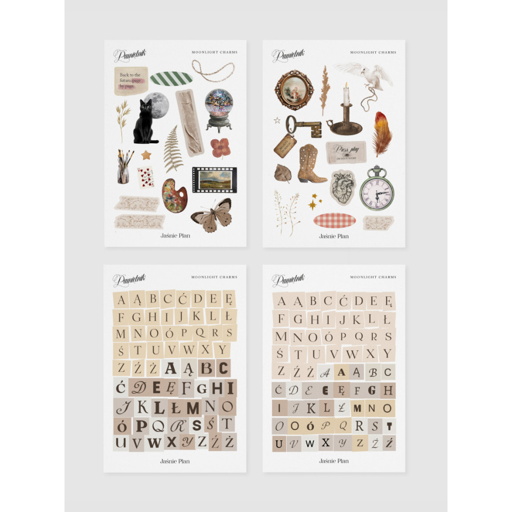 Diary stickers Moonlight Charms - Jaśnie Plan