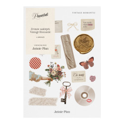 Zestaw naklejek Vintage Romantic do pamiętnika - Jaśnie Plan
