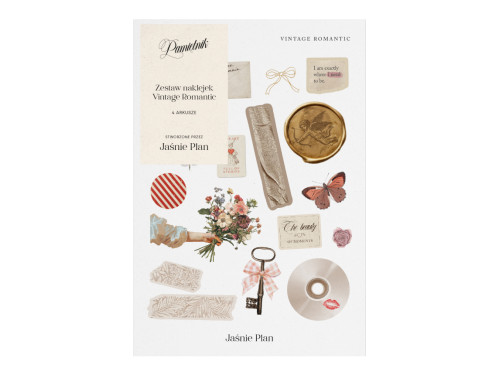 Diary stickers Vintage Romantic - Jaśnie Plan
