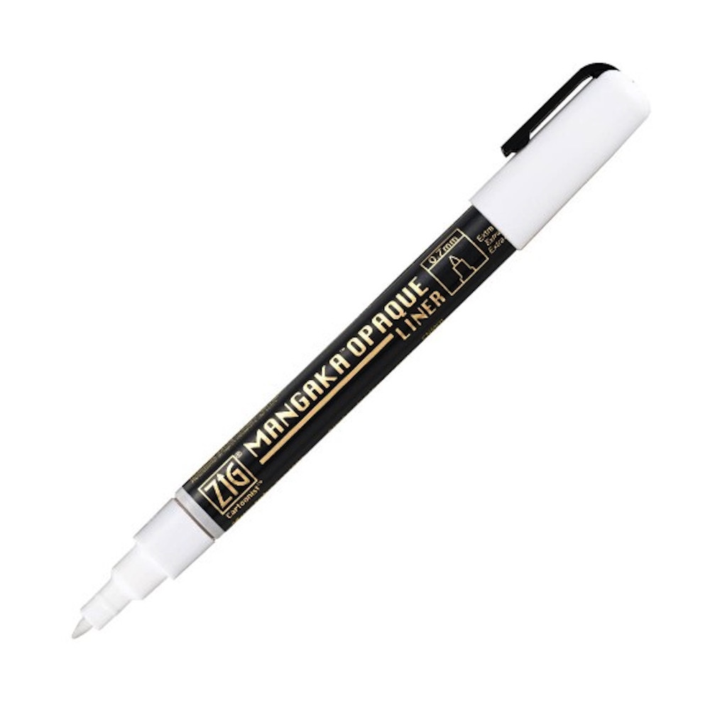 ZIG Cartoonist Mangaka Opaque Liner pen - Kuretake - White, 0,7 mm