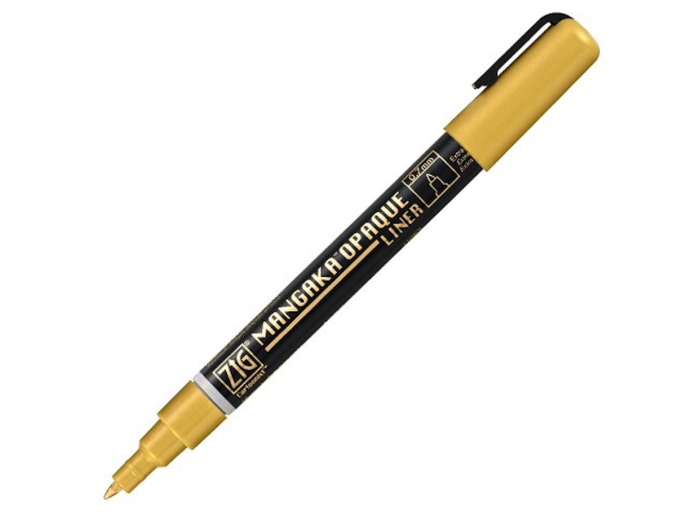 Pisak ZIG Cartoonist Mangaka Opaque Liner - Kuretake - złoty, 0,7 mm