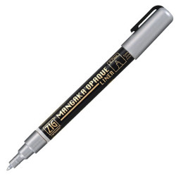 ZIG Cartoonist Mangaka Opaque Liner pen - Kuretake - Silver, 0,7 mm