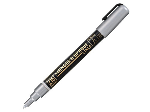 ZIG Cartoonist Mangaka Opaque Liner pen - Kuretake - Silver, 0,7 mm